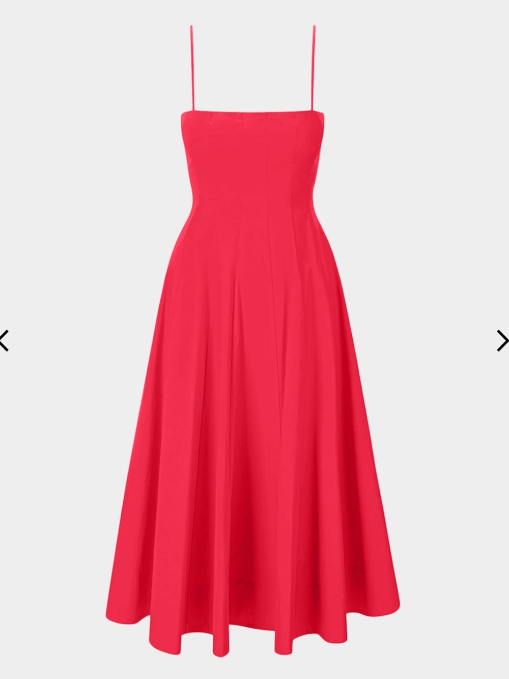 STAUD Wylie paneled cotton-blend poplin midi dress